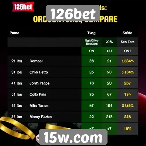 Comparativo de jogos disponíveis na 126bet